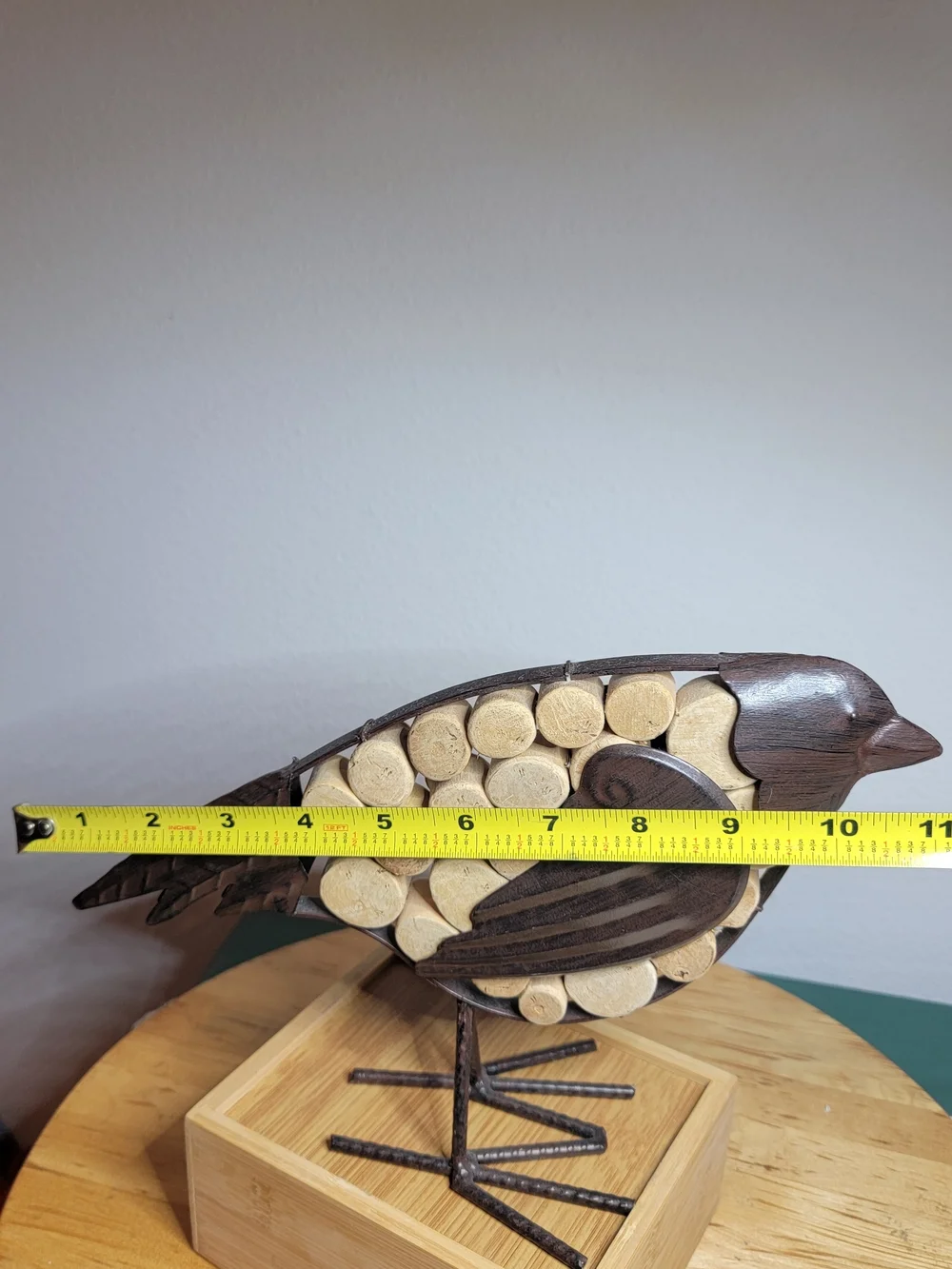 Source Unknown Brown and Natural Wood Bird Ornament